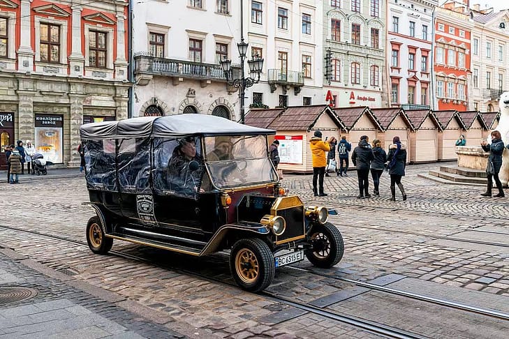 This is our replica ford model T drving in Europe